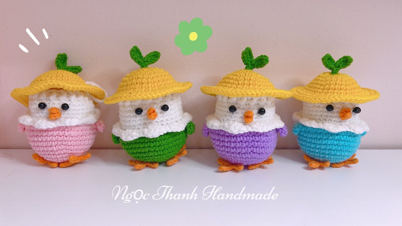 #150 - Móc túi đựng tỏi hình gà con 🐥/ Ngọc Thanh Handmade 💕| Pick a bag to hold baby chicken garlic