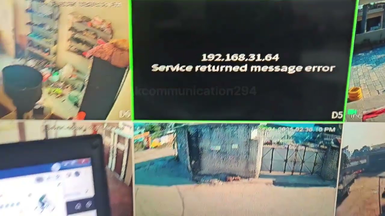 Service Returned Message error ,Dahua Nvr Hikvision 4mp Camera error