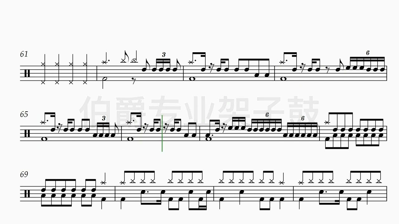 《Under Pressure》（Classic Rock）Free Dynamic Drum Score