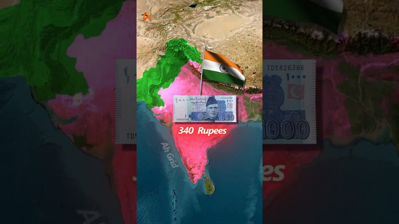 1,000 in India vs Pakistan &mdash; Where Does Your Money Go Further? 🇮🇳🇵🇰 #facts #indiapakistan #mapping