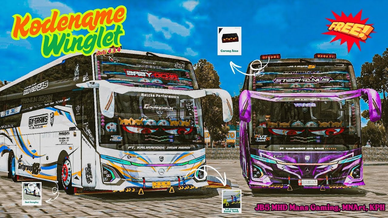 ПОДЕЛИТЬСЯ‼️ACC WINGLET JB5 MHD MNart x Mans Gaming x KPH || BUSSID 4.3.4