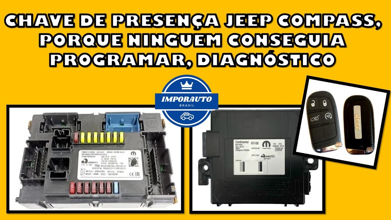 CHAVE DE PRESENÇA JEEP COMPASS, PORQUE NINGUEM CONSEGUIA PROGRAMAR... VEJA O DIAGNÓSTICO.