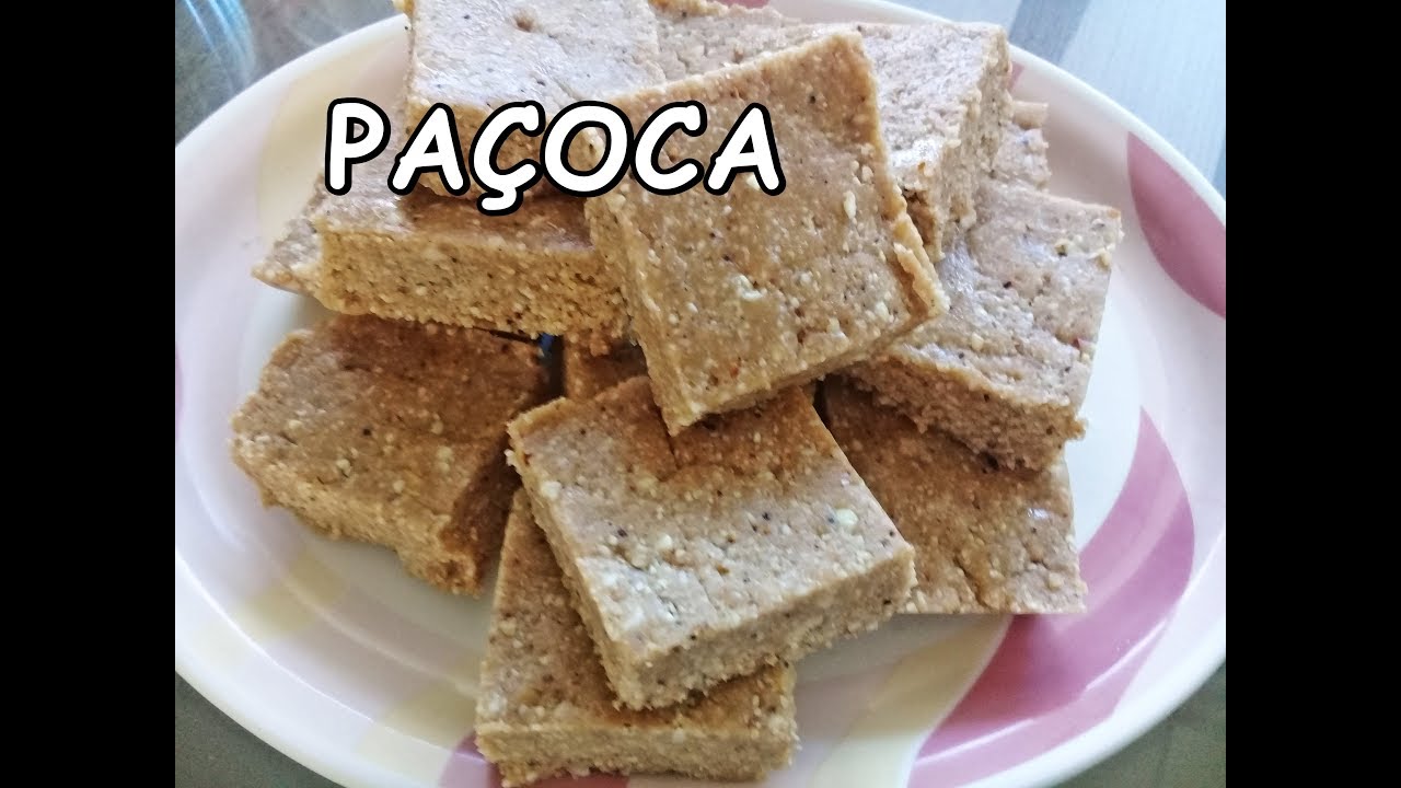 PAÇOCA CASEIRA COM 3 INGREDIENTES APENAS