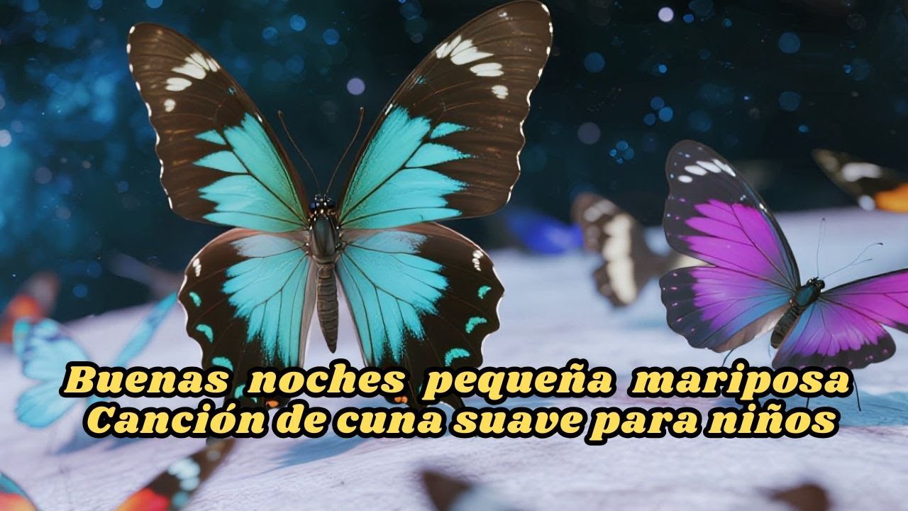 Buenas noches, pequeña mariposa | Canción de cuna suave para niños