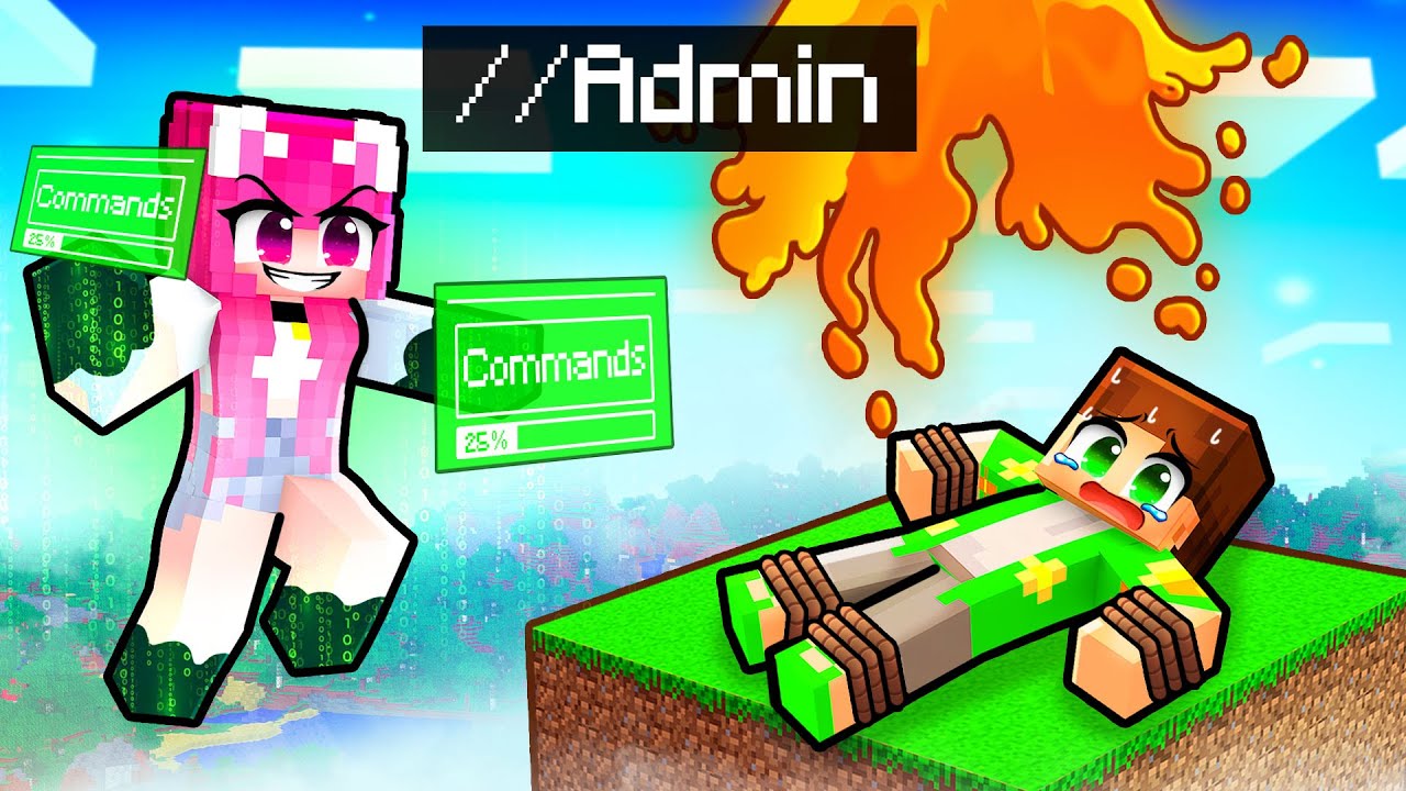 Crush-ul Foloseste *COMENZI de ADMIN* pe One Block in Minecraft...