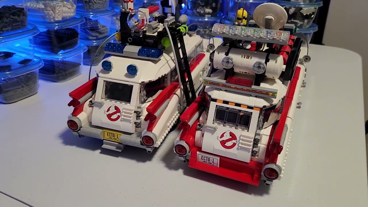 Lego Ecto-1 & Ecto-1A Together!