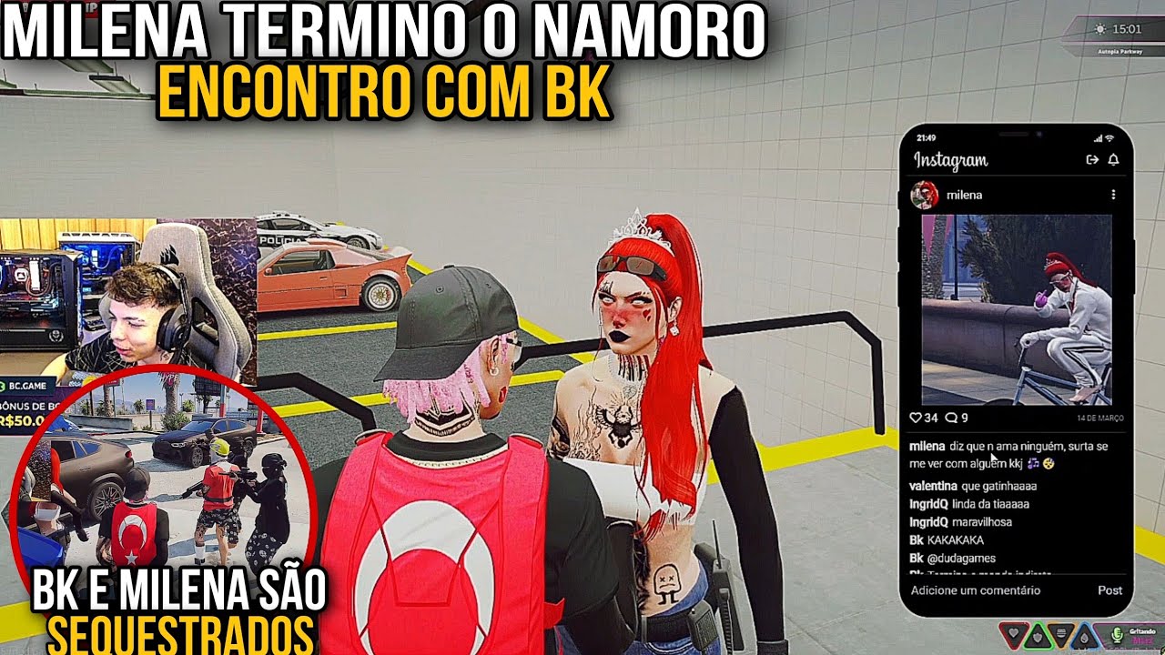 BK E MILENA SÃO SEQUESTRADOS | MILENA TERMINO O NAMORO | FC BKINHO CLIPES