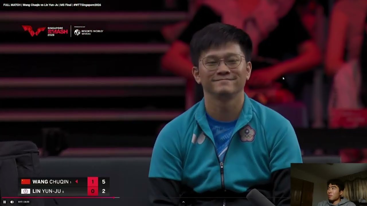 Wang Chuqin vs Lin Yunju at WTT Singapore FINALS
