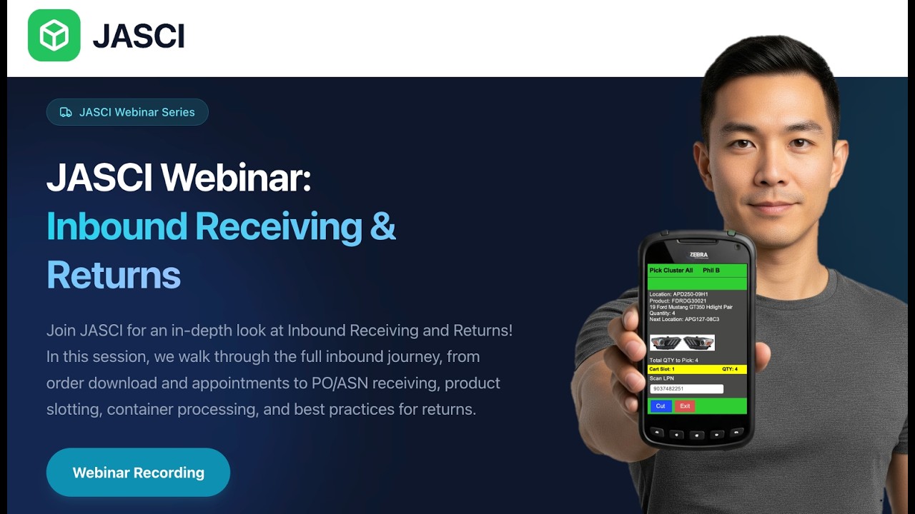 JASCI Webinar: Inbound Receiving & Returns