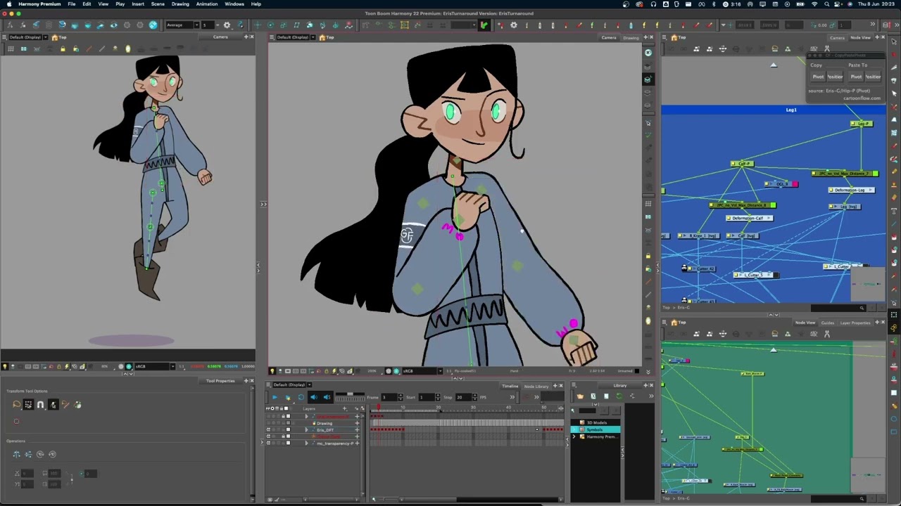 Two Point Constrains Rig Test - Toon Boom Harmony