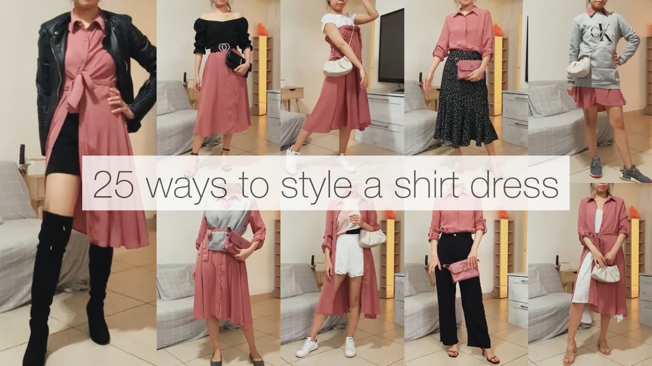 SHIRT DRESS OUTFIT IDEAS| HOW TO STYLE WARDROBE ESSENTIALS| CAPSULE WARDROBE| MINIMALIST