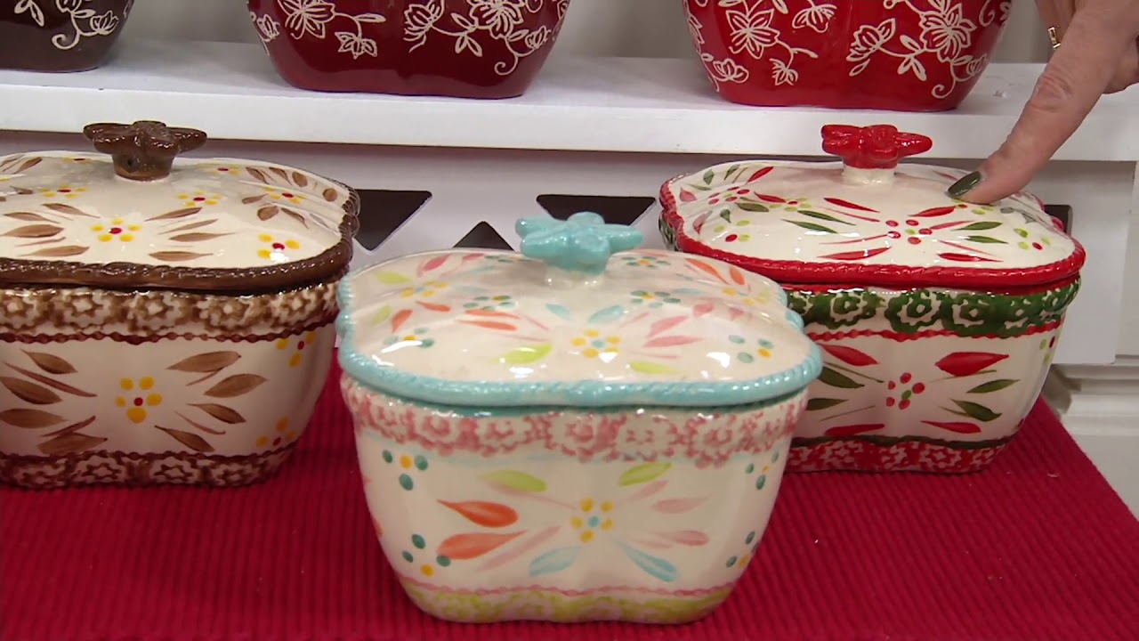 Temp-tations Old World or Floral Lace 25-piece Bakeware Set on QVC