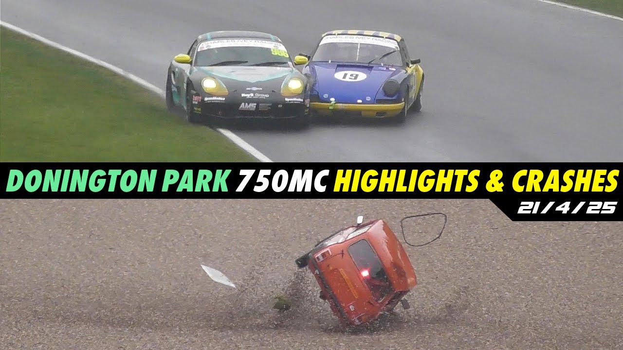 Donington Park Crashes & Highlights, 750MC, 21/4/25