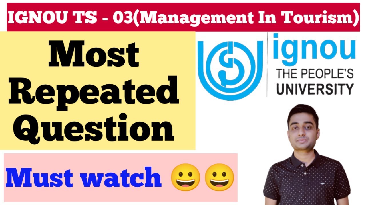 IGNOU  TS - 03 (Management In Tourism) | Most Repeated Question | IGNOU 2021 | Must Watch