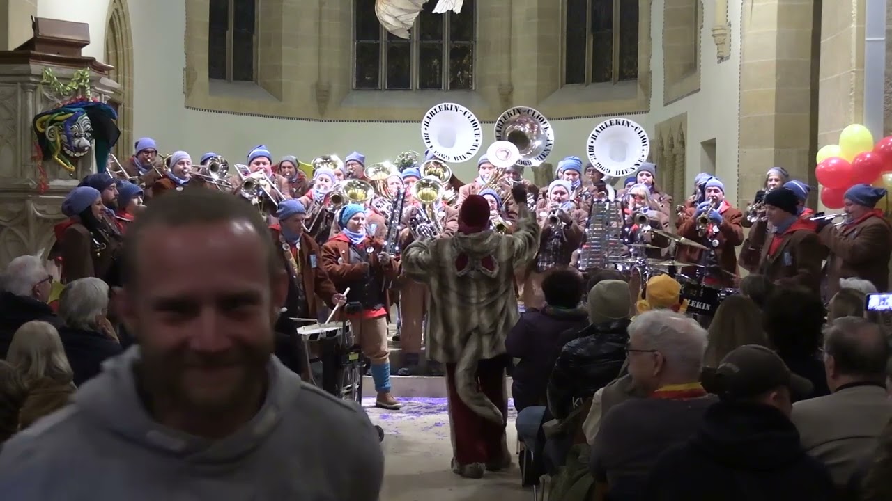 Harlekin Clique Biel/Bienne Temple Allemand Carnaval Bienne 2025 Jeudi