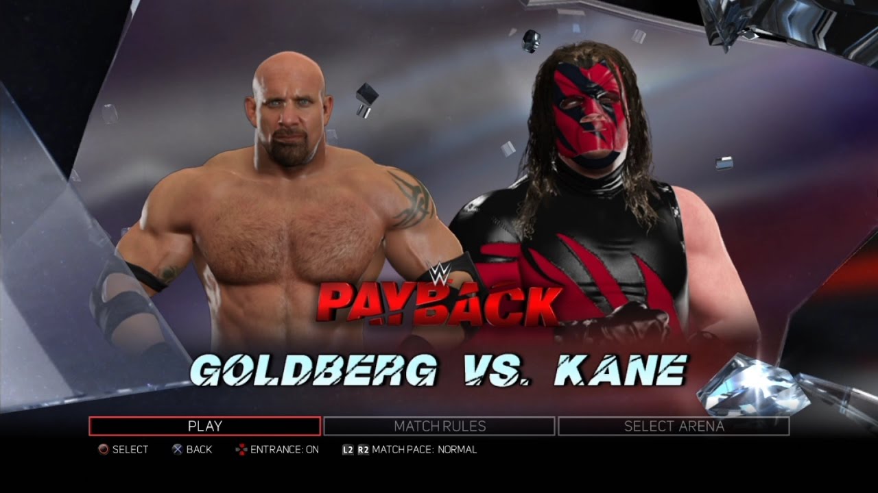 WWE 2K17 PS3 — Голдберг '04 против Кейна '98