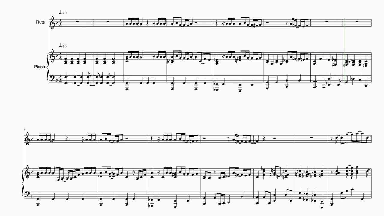 [All by Myself] Flute and Piano Duet Preview