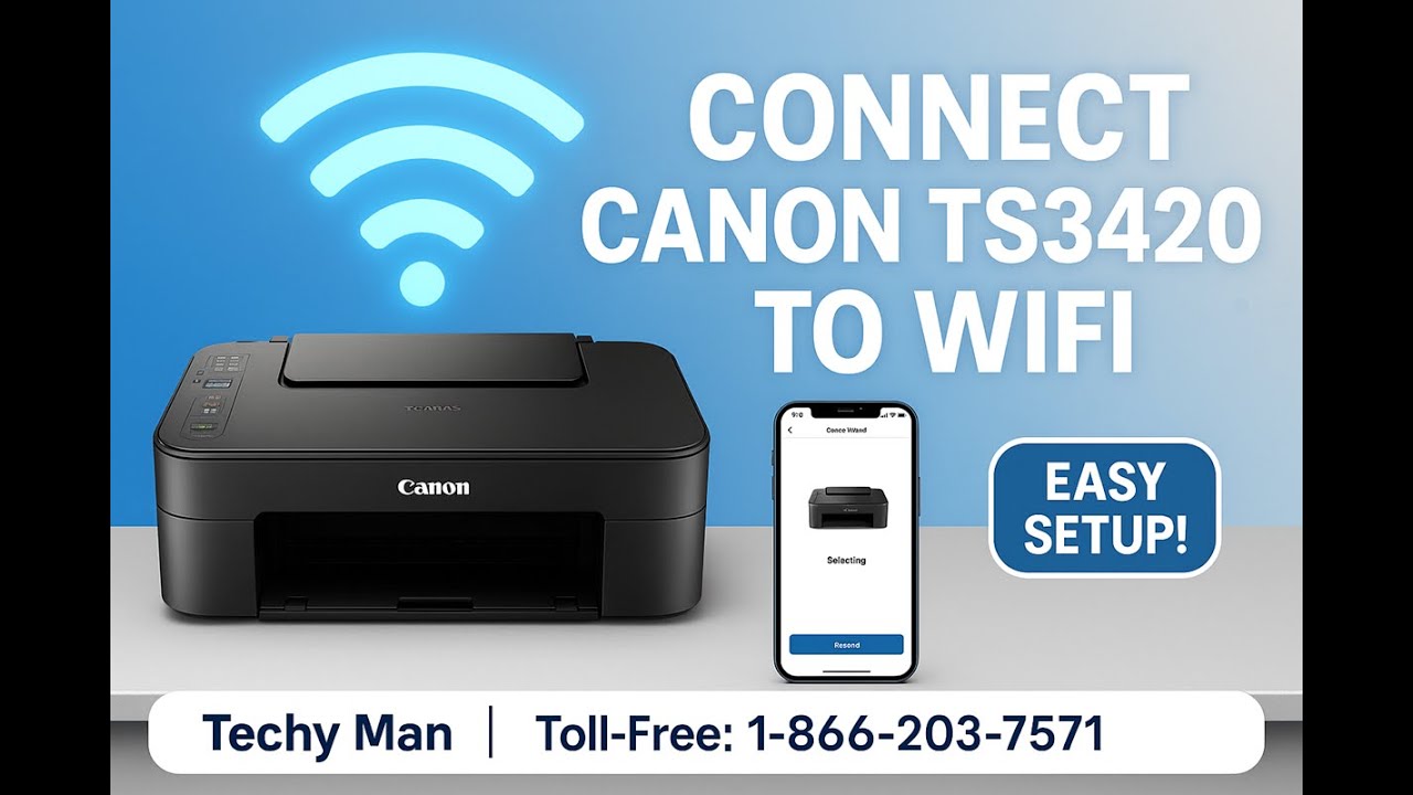 How to SETUP Canon Pixma TS3420 Printer (Install Ink, Paper, Wi-Fi Connect, Scan..)