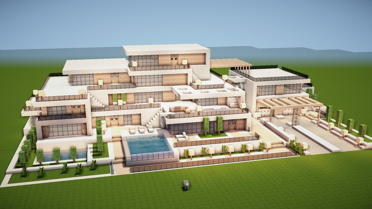 GRÖßTE MODERNE LUXUSVILLA mit POOL in MINECRAFT bauen TUTORIAL [HAUS 287] Part 3