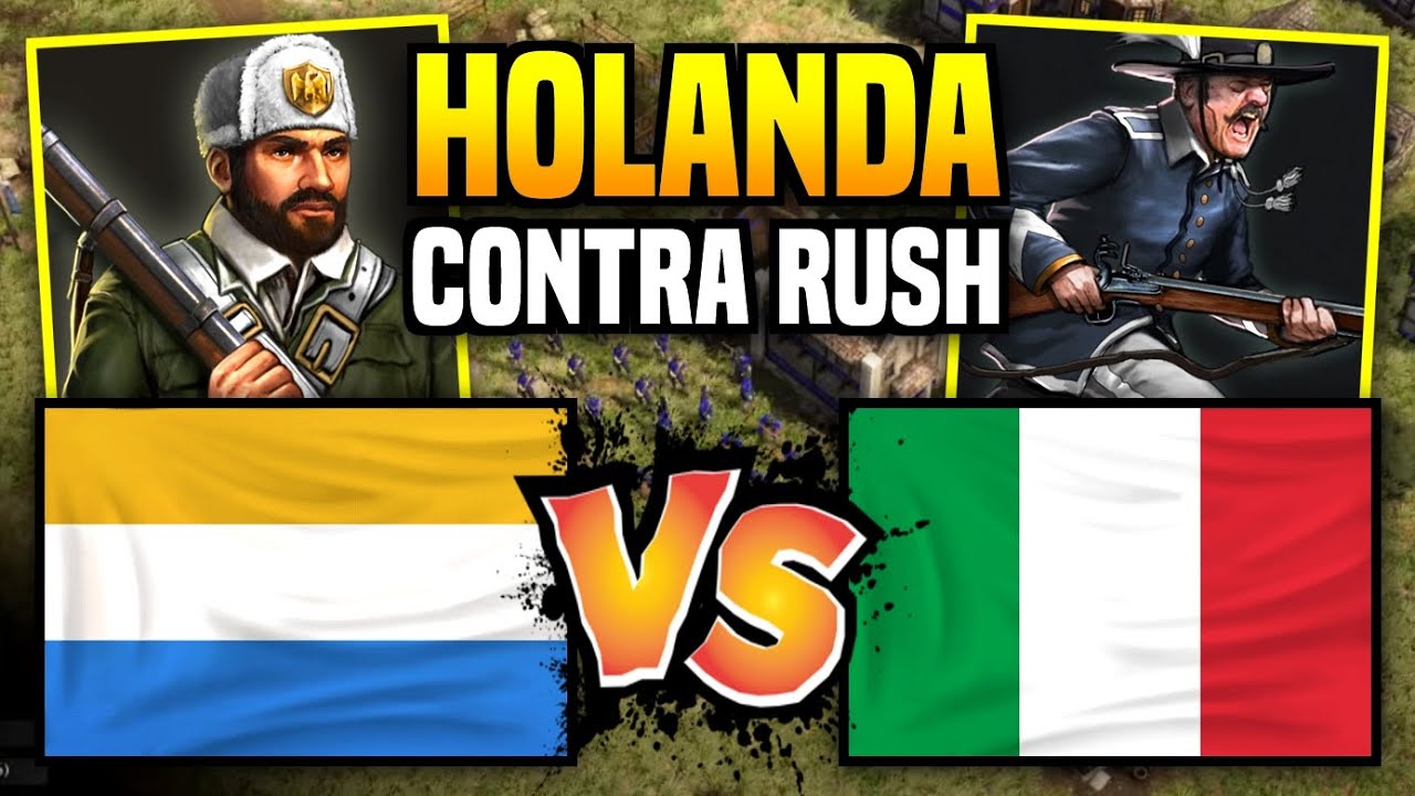 HOLANDA vs ITALIA pero ES PARTIDA de RUSH | AOE 3 | Ranked 1v1