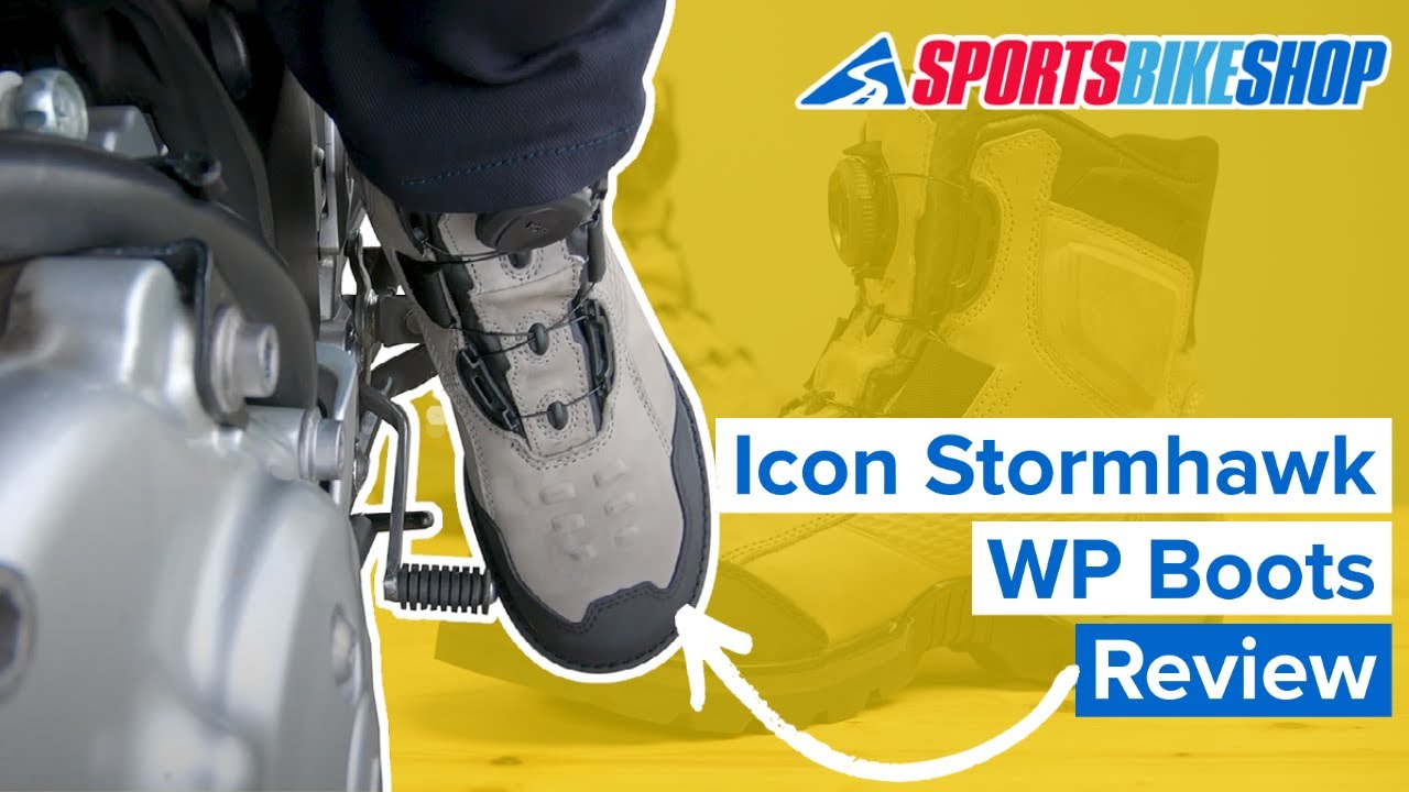 Icon Stormhawk Waterproof motorcycle boots review - Sportsbikeshop