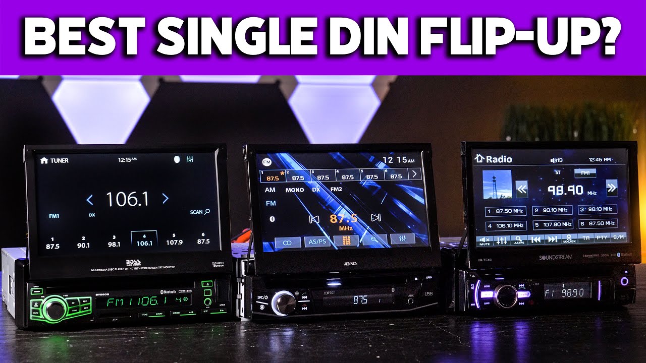 ЛУЧШИЙ однодиновый откидной телевизор??? Boss BV860B против Jensen CDR7011 против Soundstream VR-...