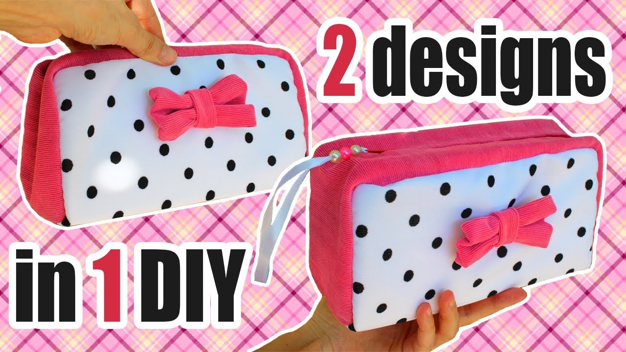 DIY PURSE BAG & MAKE UP BAG TUTORIAL FASHION DESIGN