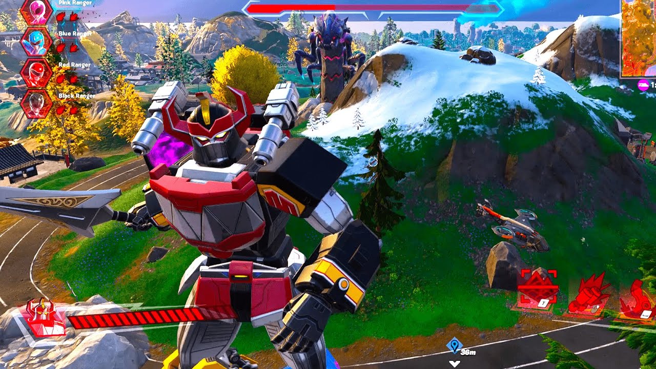The Full Battle of Megazord in Fortnite