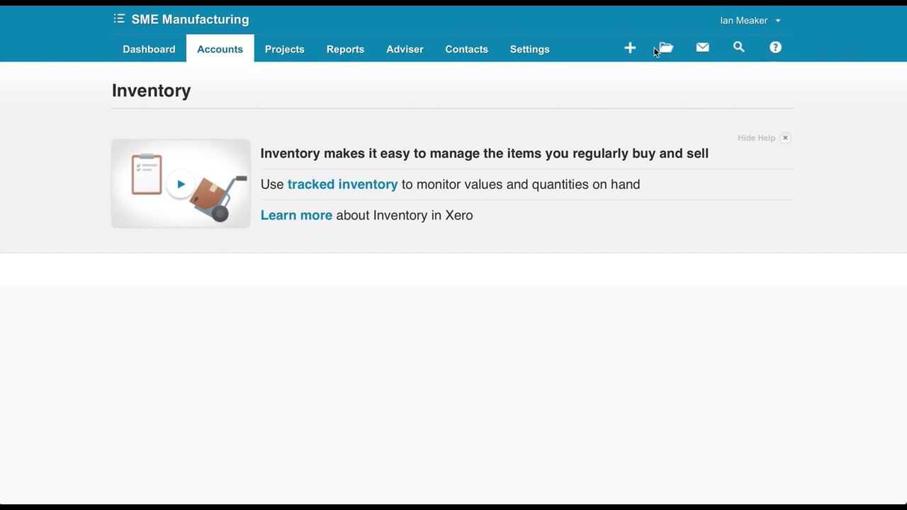 Xero Manufacturing -  Method 2 Part 1 - Adding tracked and untracked items in Xero