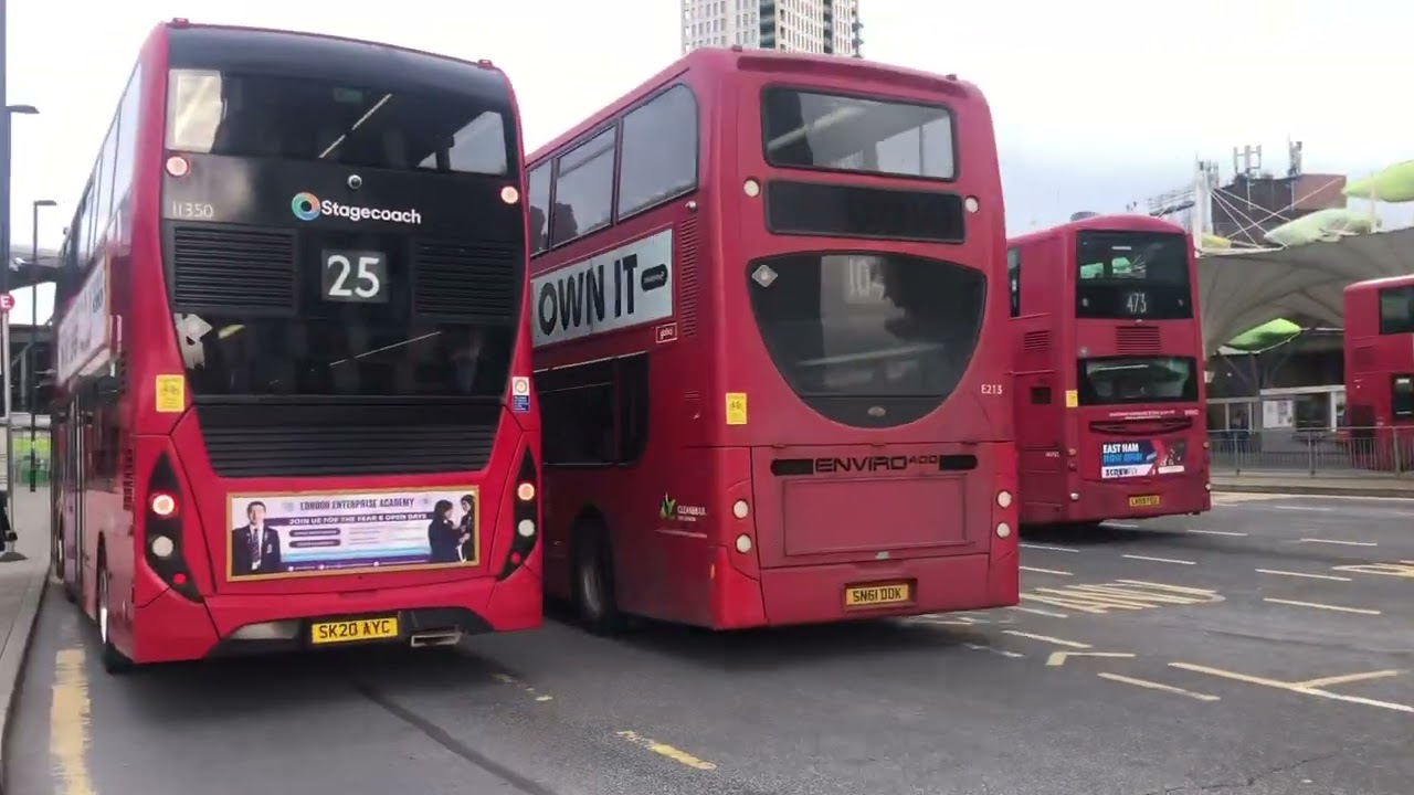 Buses at Stratford bus station 13/10