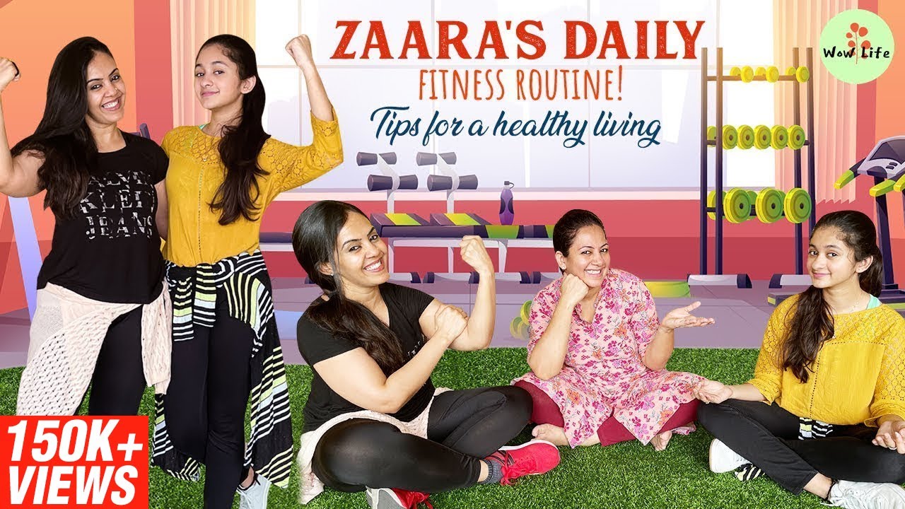 Zaara's Daily Fitness Routine! Tips for a Healthy Living | Wow Life Fitness Hacks #WowLife