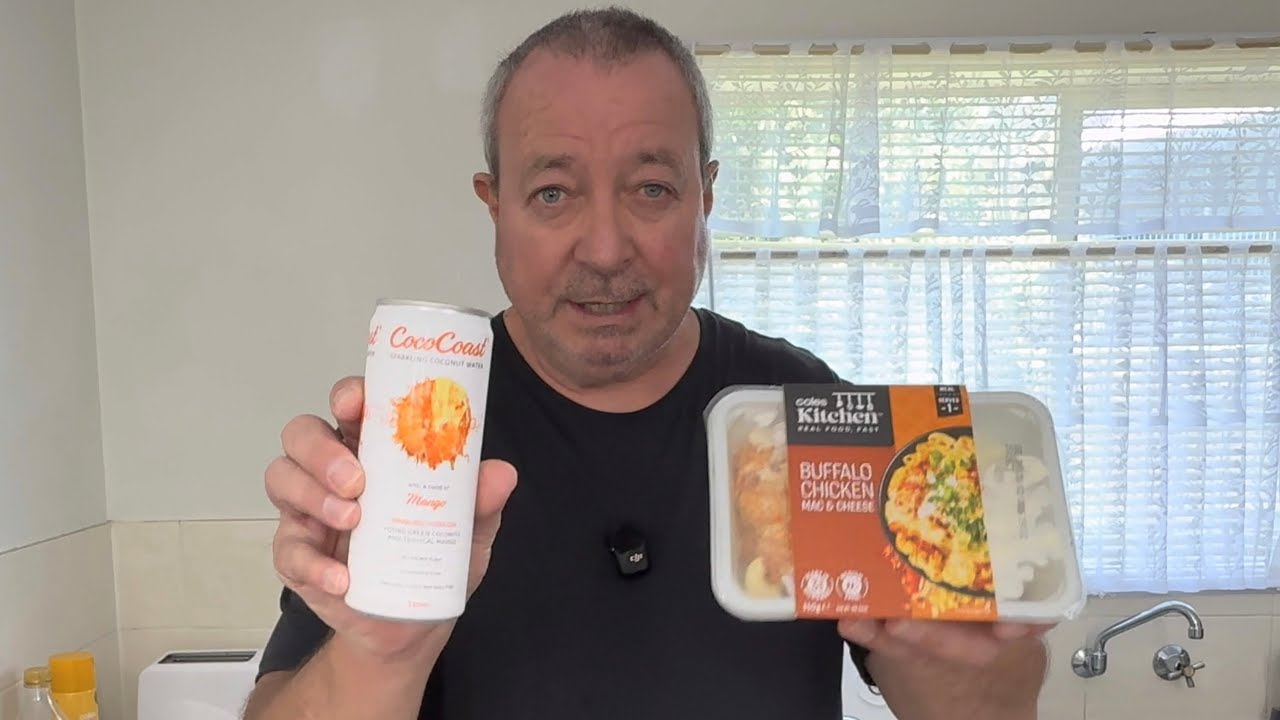Курица Баффало от Coles Kitchen с макаронами с сыром + напиток Коко Кост с кокосом и манго