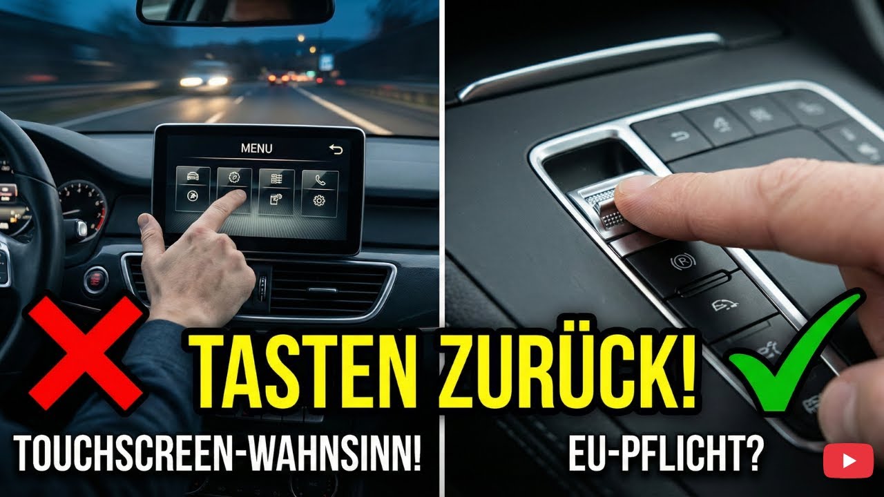 Endlich! Touchscreen Wahnsinn gestoppt EU fordert Tasten zurück! 🔘🔙#EDriveNachrichten