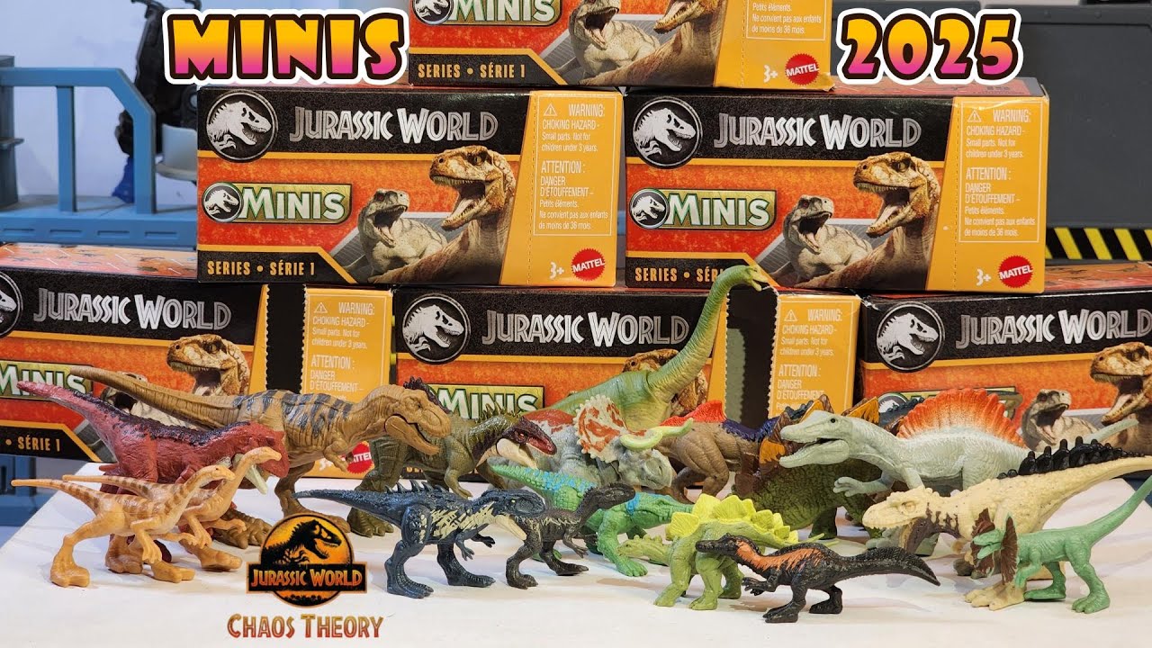 Jurassic World MINIS Action Dinos Serie 1 Chaos Theory 2025! Full Review, Mapusaurus, Irritator!
