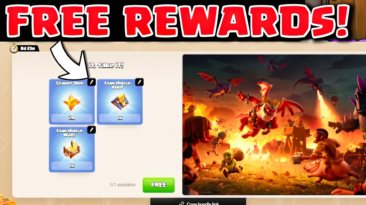 Claim Free Rewards Now ! Clash of Clans.