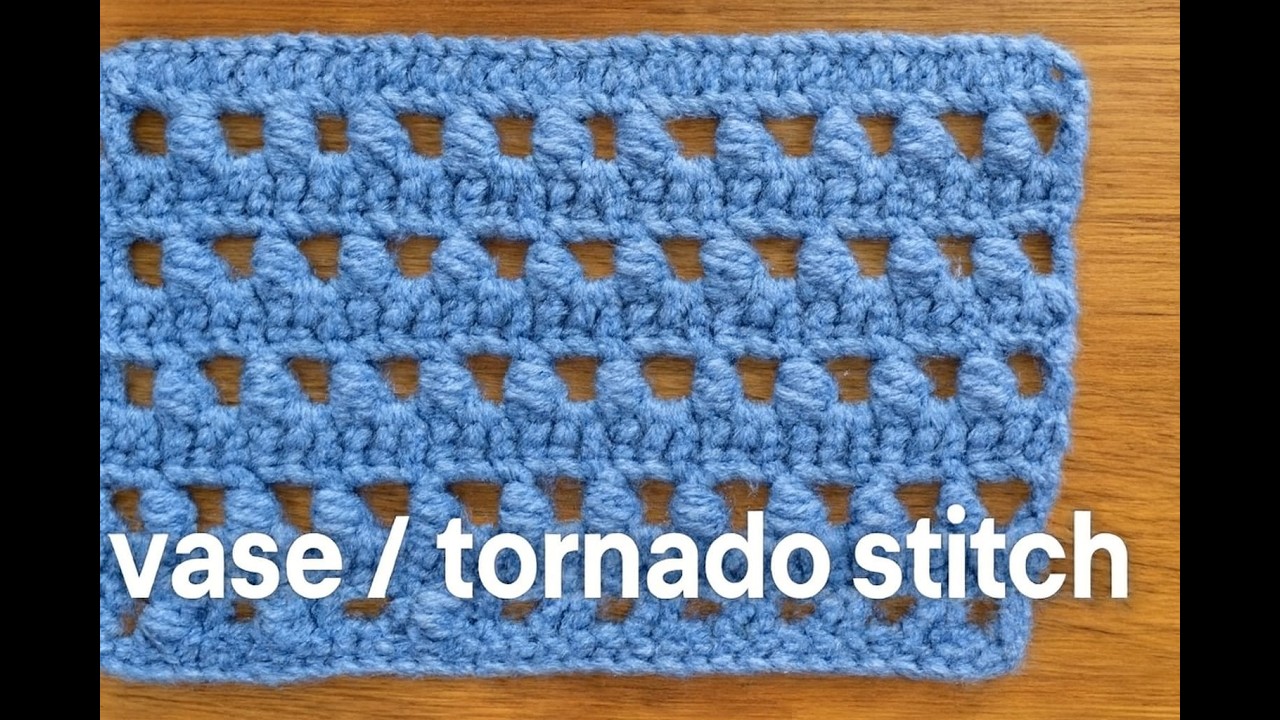 Vase / tornado stitch crochet tutorial right-handed🧶#crochet #yarn #tutorial