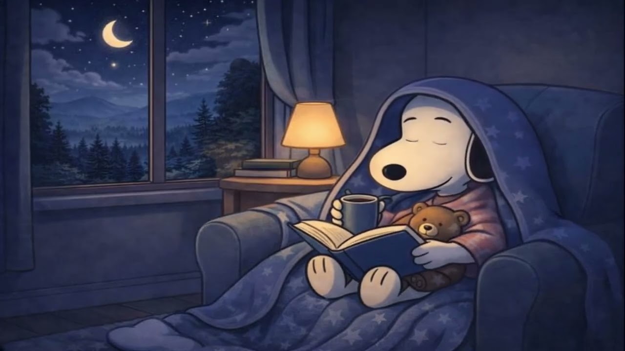 Night Jazz With Snoopy 🌙 Smooth Jazz Music For Calm & Relaxation (No Ads)
