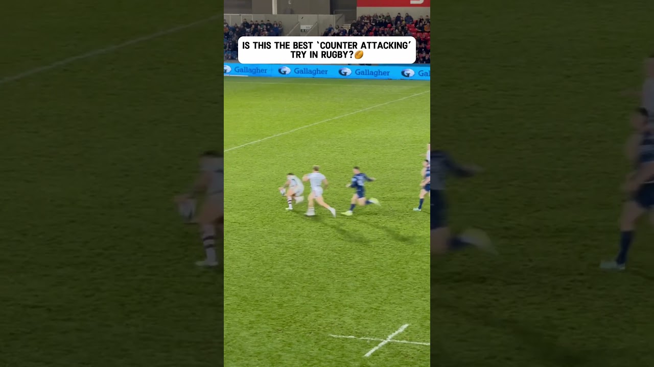 The BEST &lsquo;Counter attack&rsquo; Try! 😮🔥#rugby #rugbyunion #salesharks #leicester