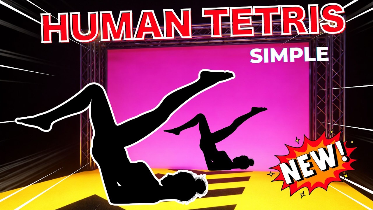 HUMAN TETRIS SIMPLE | Immersive Interactive Warm Up | Can You Fit The Shape?