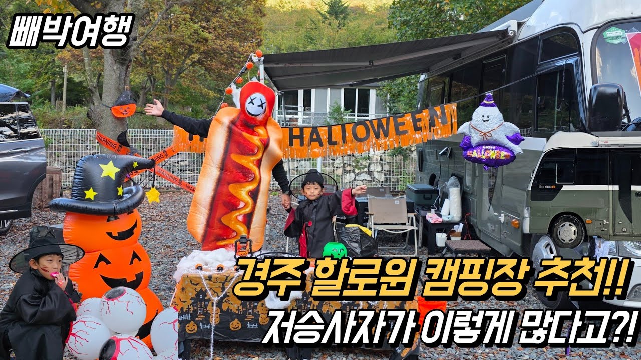 🚎 경주 키즈캠핑장 1박2일 할로윈캠핑(가족친화형 우수 캠핑장 경주반딧불이캠핑장)