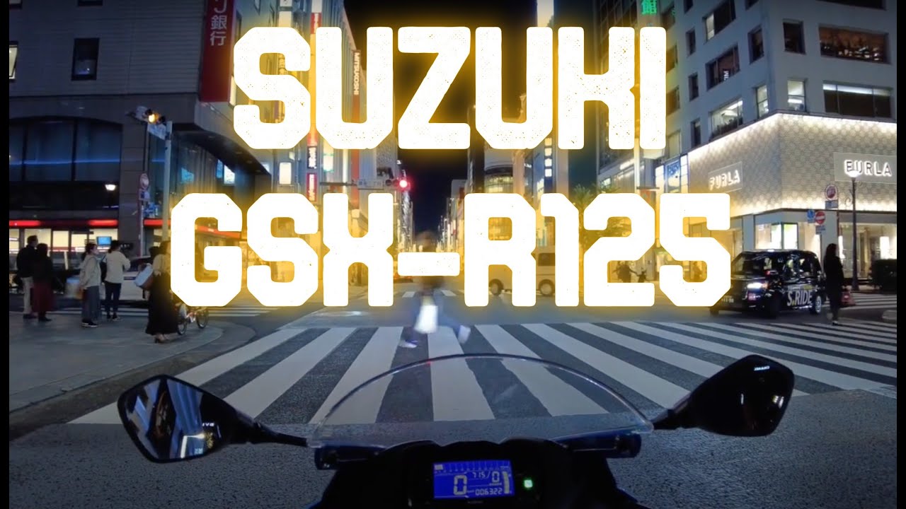 Tokyo Japan, night drive, SUZUKI GSX-R125, DJI Pocket2, 4K, 東京夜景