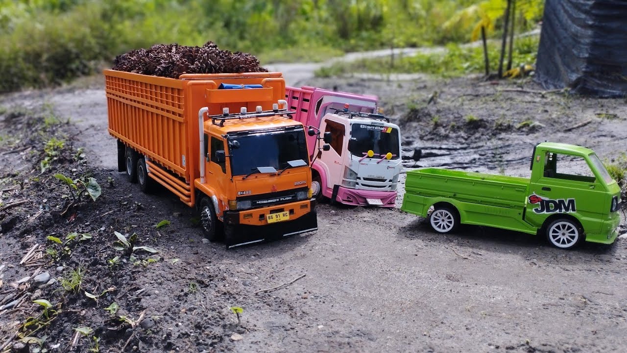 Day #8 Truck Fuso220ps Kirim Sawit Sumatra - Simulasi truk rc handmade