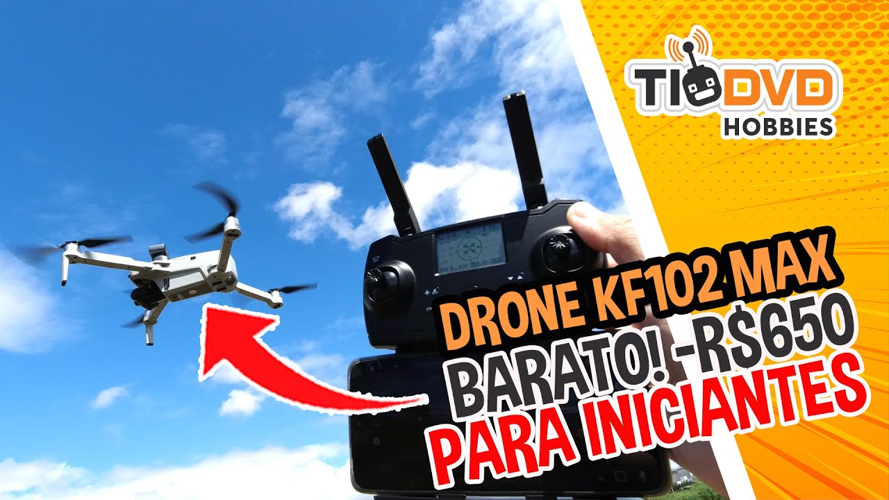 TESTE DE VOO KF102 MAX DRONE BOM A BARATO COM CAMERA GIMBAL GPS PARA INICIANTES