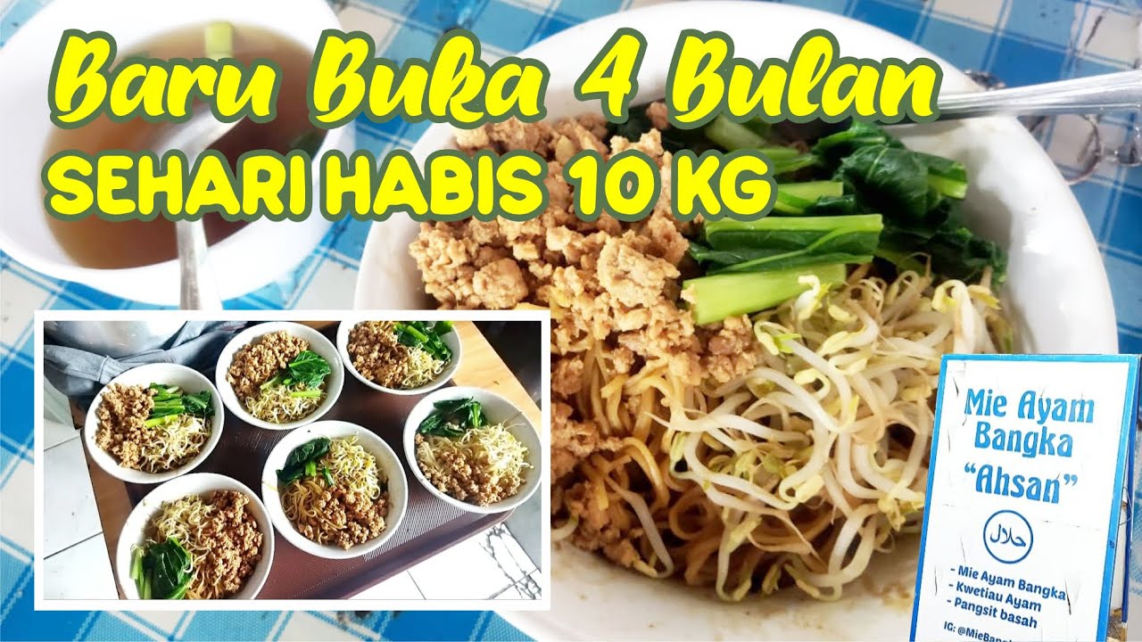 ini baru beda!! makan Mie Ayam Bangka Ahsan ayam di cincang dan pake topping toge