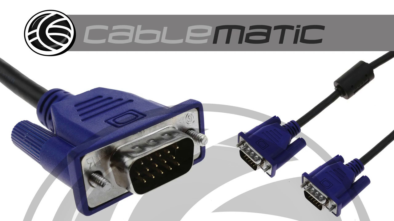 Cable VGA 1.5m (HD15-M/M) conector azul - distribuido por CABLEMATIC &reg;