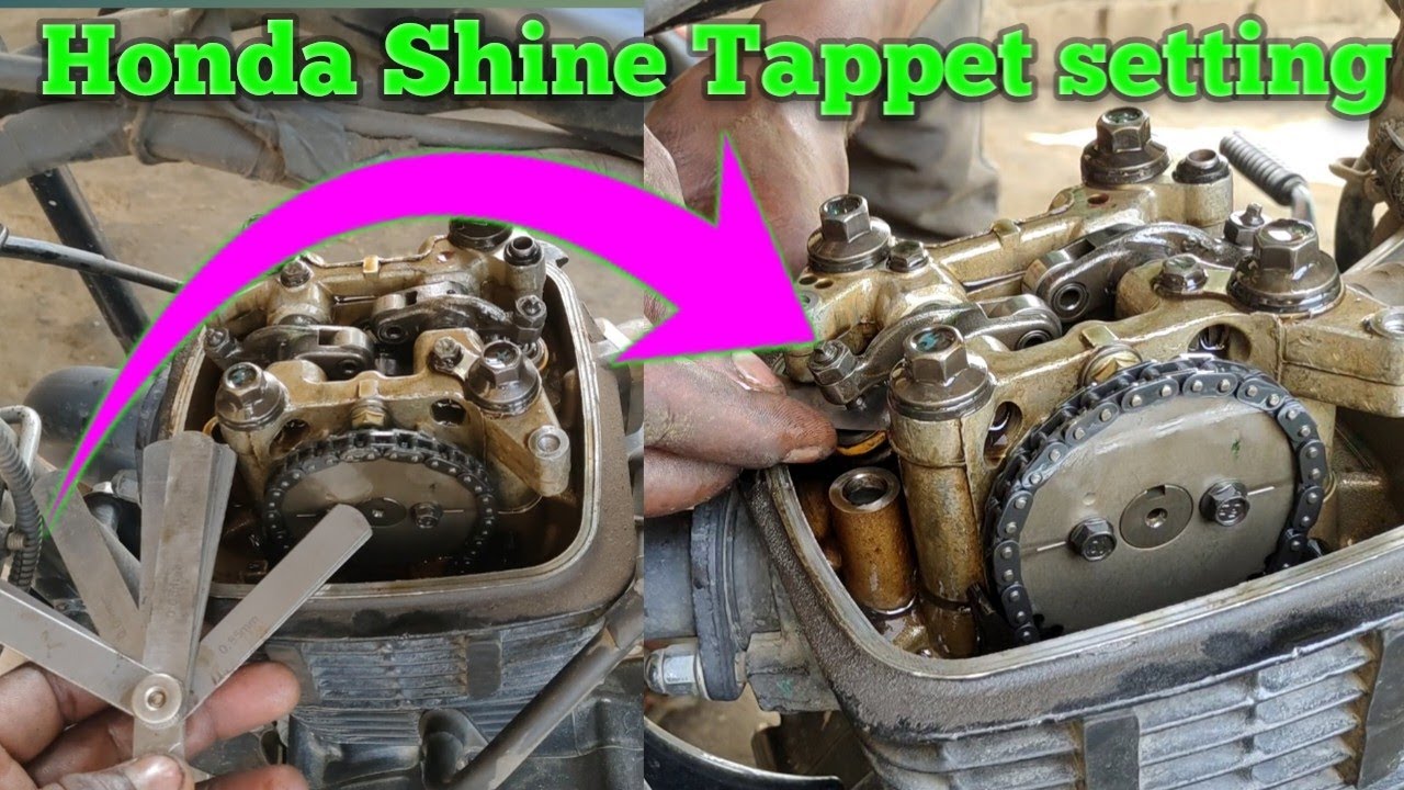 honda shine tappet clearance|honda shine tappet setting|Bike tappet noise
