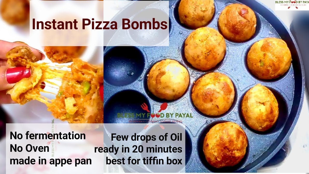 Instant pizza bombs in appe pan | bread pizza bombs | pizza bombs