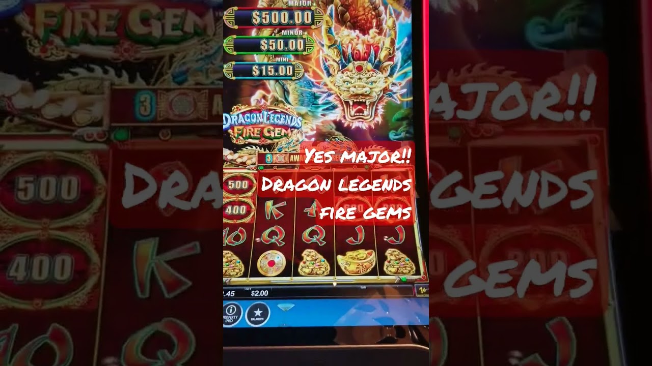 $2 bet at dragon legends fire gems slot,awesome win!