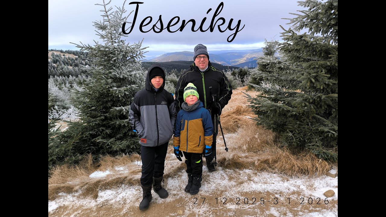 Zimní Jeseníky - túry na Dlouhé Stráně, Lázně Jeseník a Čertovy kameny. Lyžování v Kopřivné - 12/25