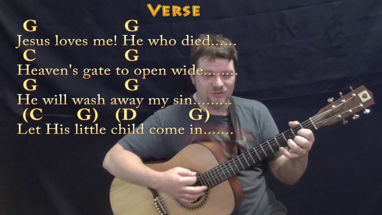 Jesus Loves Me (Hymn) Strum Guitar Cover Lesson in G with Chords/Lyrics